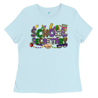 Baby Blue school secretary mardi gras Ladies Tee - CowGirlArtShop