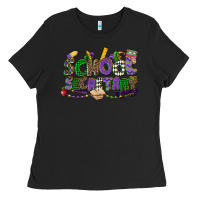 Black school secretary mardi gras Ladies Tee - CowGirlArtShop
