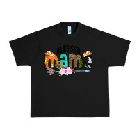 Black Blessed Mama Urban Heavy Tee - CowCowDesign