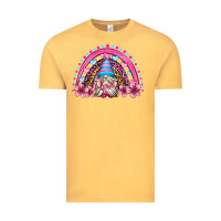 Valentine's Day Rainbow Gnome Olivia Vintage Tee | Teevron