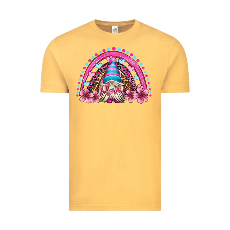Valentine's Day Rainbow Gnome Olivia Vintage Tee by OliviaCreatesArt | Teevron