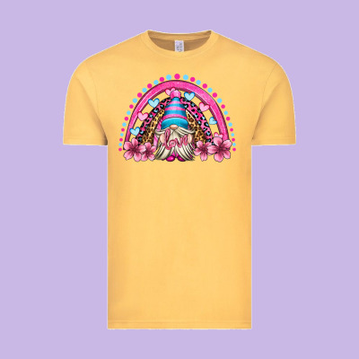 Valentine's Day Rainbow Gnome Olivia Vintage Tee Designed By Oliviacreatesart