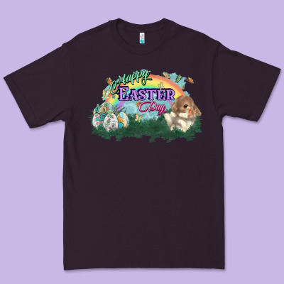 Happy Easter Day Rainbow Premium Tee Designed By Howdyjamesfarm