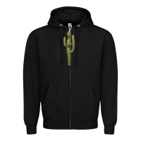 Black cactus Zipper Hoodie - BarkalooDesign
