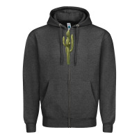 Charcoal Heather cactus Zipper Hoodie - BarkalooDesign