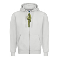 Dove Grey cactus Zipper Hoodie - BarkalooDesign