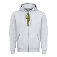 Heather Grey cactus Zipper Hoodie - BarkalooDesign