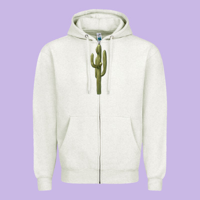 Cactus Zipper Hoodie Designed By Barkaloodesign