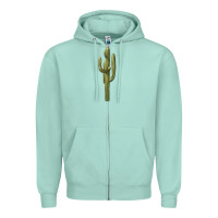 Seafoam cactus Zipper Hoodie - BarkalooDesign