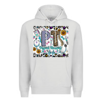 Dove Grey pt physical therapist Premium Hoodie - CowhideDigitalArt