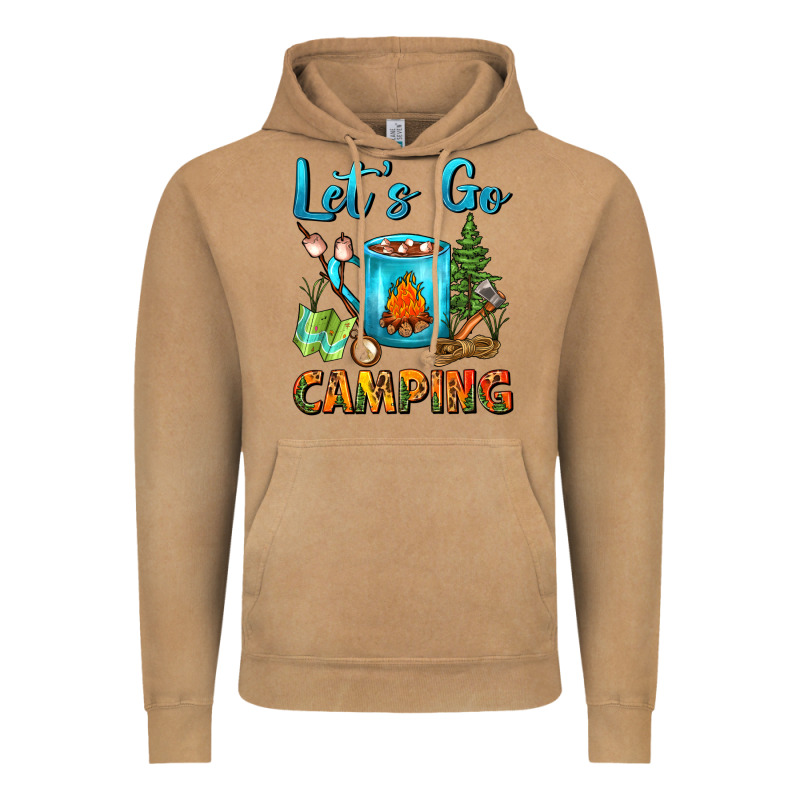 Let's Go Camping Coffee Mug Vintage Hoodie by FaDigitalArtStudio | Teevron
