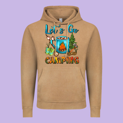 Let's Go Camping Coffee Mug Vintage Hoodie Designed By Fadigitalartstudio