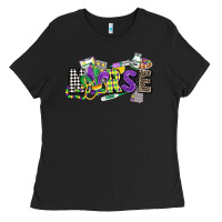 Black nurse mardi gras Ladies Tee - CowGirlArtShop