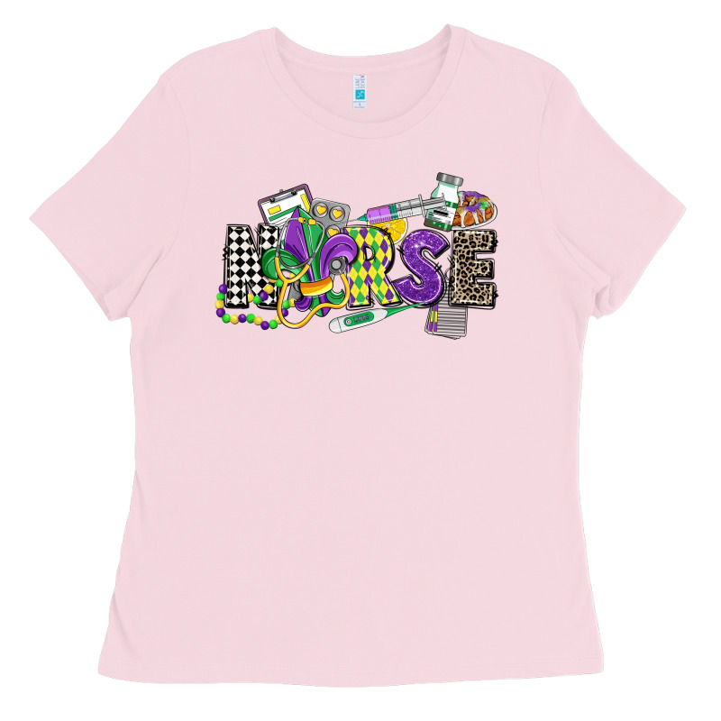 Nurse Mardi Gras Ladies Tee by CowGirlArtShop | Teevron