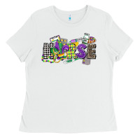 White nurse mardi gras Ladies Tee - CowGirlArtShop