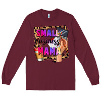 Burgundy Small business mama Mother's Day Long Sleeve Tee - FaDigitalArtStudio