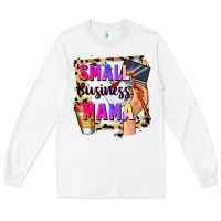 White Small business mama Mother's Day Long Sleeve Tee - FaDigitalArtStudio