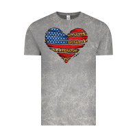 Cloud Rock american leopard brushstroke heart Vintage Tee - Jasminsmagicworld