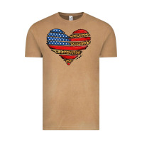 Vintage Camel american leopard brushstroke heart Vintage Tee - Jasminsmagicworld