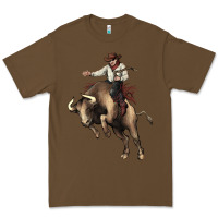 Cacao Cowboy bull rodeo Premium Tee - HowdyJamesFarm