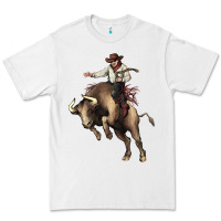 White Cowboy bull rodeo Premium Tee - HowdyJamesFarm