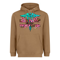 Toasted Coconut floral nurse custom name Heavyweight Hoodie - AdoDesignShop