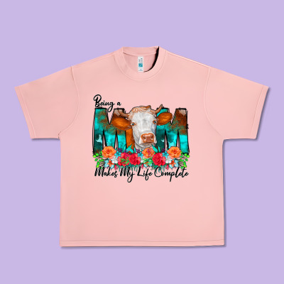 Being A Mom Makes My Life Complete Urban Heavy Tee Designed By Cowcowdesign