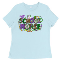 Baby Blue school nurse mardi gras Ladies Tee - CowGirlArtShop