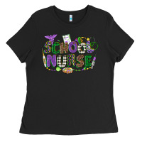 Black school nurse mardi gras Ladies Tee - CowGirlArtShop