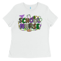 White school nurse mardi gras Ladies Tee - CowGirlArtShop