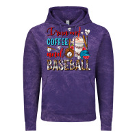 Cloud Purple I Run On Coffee And Baseball Frappe Vintage Hoodie - FaDigitalArtStudio