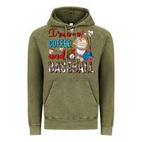 Vintage Olive I Run On Coffee And Baseball Frappe Vintage Hoodie - FaDigitalArtStudio