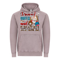 I Run On Coffee And Baseball Frappe Vintage Hoodie | Teevron