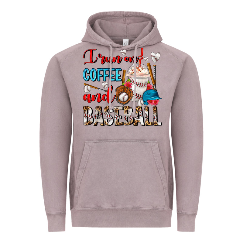 I Run On Coffee And Baseball Frappe Vintage Hoodie by FaDigitalArtStudio | Teevron