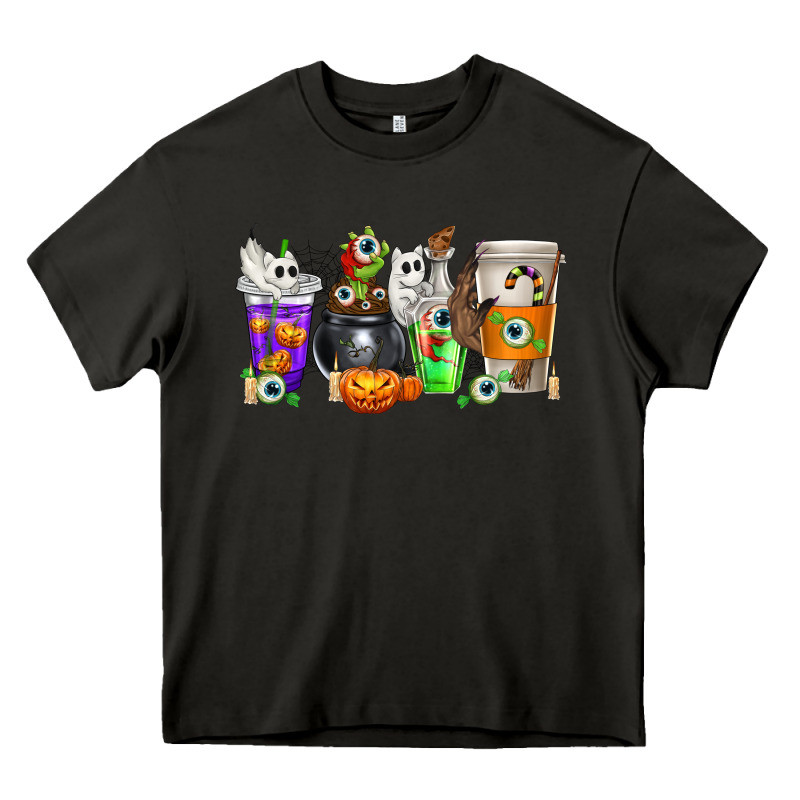 Halloween Coffee Cups Heavy Core Tee by texasbilliewilder | Teevron