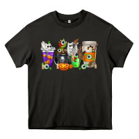 Asphalt Halloween Coffee Cups Heavy Core Tee - texasbilliewilder