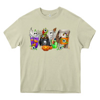 Mossy Halloween Coffee Cups Heavy Core Tee - texasbilliewilder