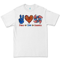 White Peace Love America Premium Tee - Jasminsmagicworld