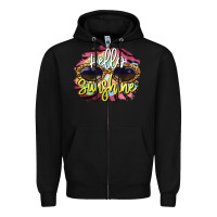 Black hello sunshine Zipper Hoodie - BarkalooDesign