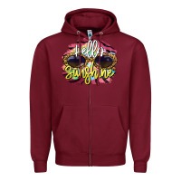 Burgundy hello sunshine Zipper Hoodie - BarkalooDesign