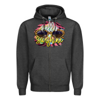 Charcoal Heather hello sunshine Zipper Hoodie - BarkalooDesign