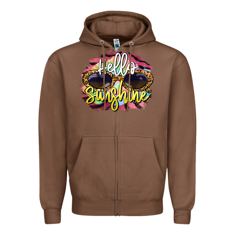 Hello Sunshine Zipper Hoodie by BarkalooDesign | Teevron