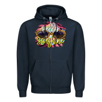 Navy hello sunshine Zipper Hoodie - BarkalooDesign