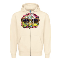 Sandshell hello sunshine Zipper Hoodie - BarkalooDesign