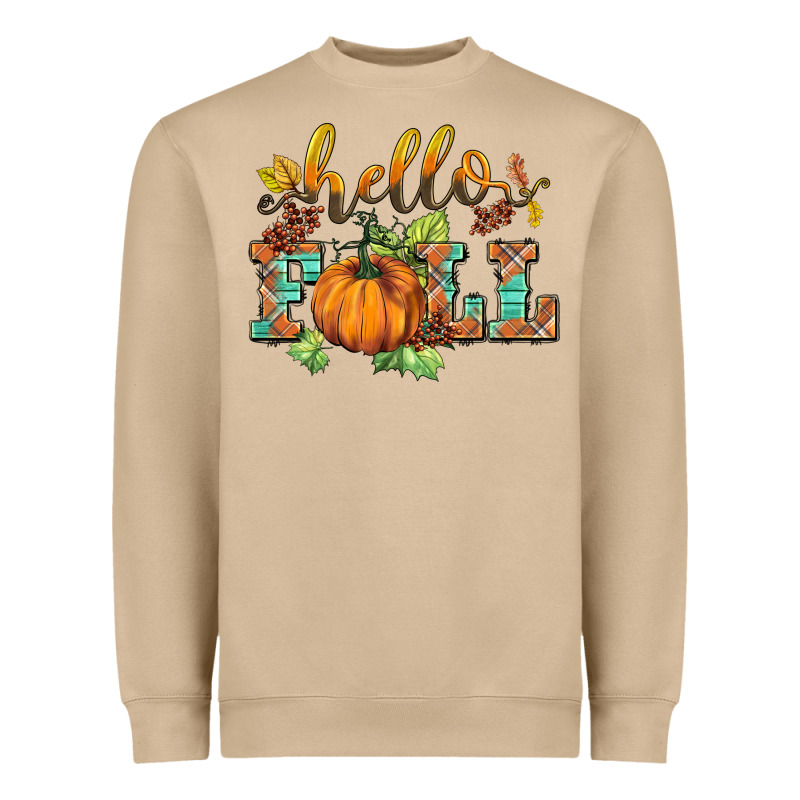 Hello Fall Pumpkin Heavyweight Sweatshirt by BarkalooDesign | Teevron