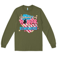 Army Green Memorial Day honor and remember Long Sleeve Tee - FaDigitalArtStudio