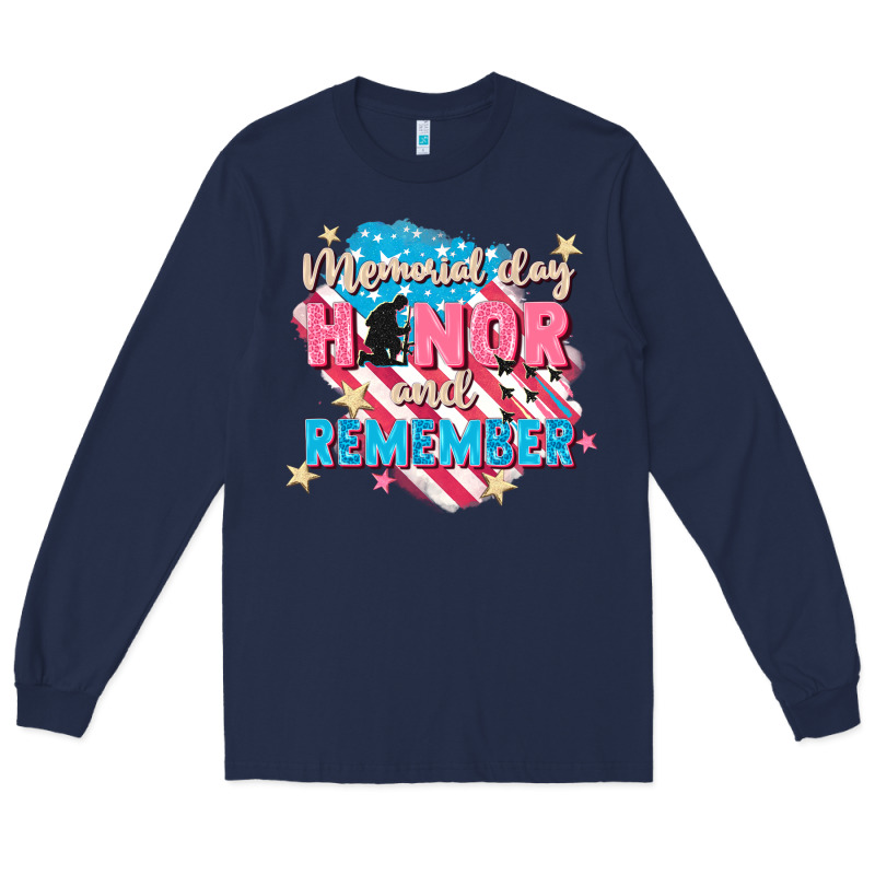 Memorial Day Honor And Remember Long Sleeve Tee by FaDigitalArtStudio | Teevron