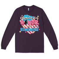 Plum Memorial Day honor and remember Long Sleeve Tee - FaDigitalArtStudio