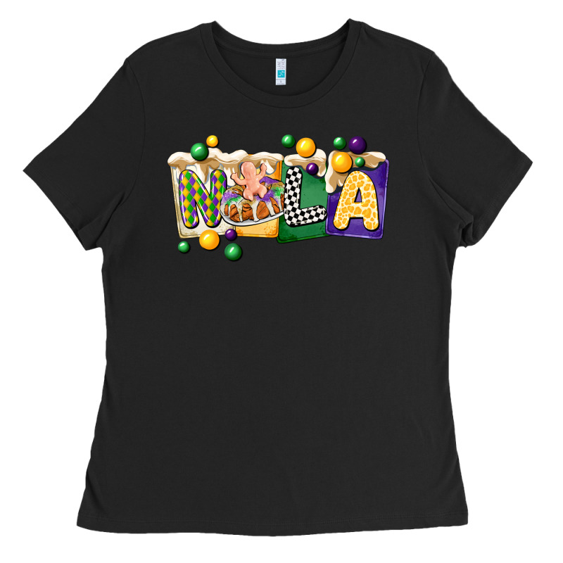 Nola Cake Mardi Gras Ladies Tee by CowGirlArtShop | Teevron