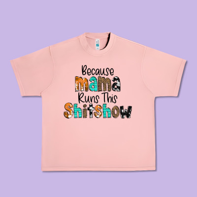 Because Mama Runs This Shitshow Urban Heavy Tee Designed By Cowcowdesign